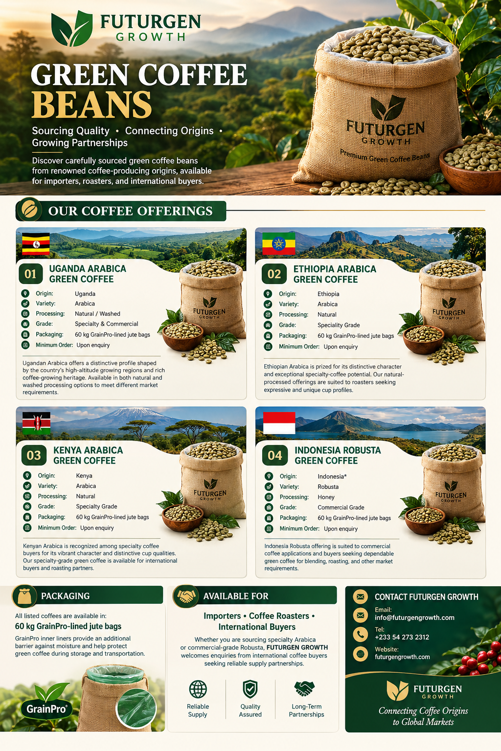 Ethiopian Arabica Natural Green Coffee Beans – Grade 4, Score 83.5